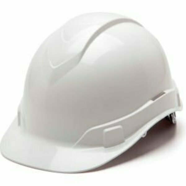 Pyramex Ridgeline Cap Style Hard Hat, White, 6-Point Ratchet Suspension HP46110